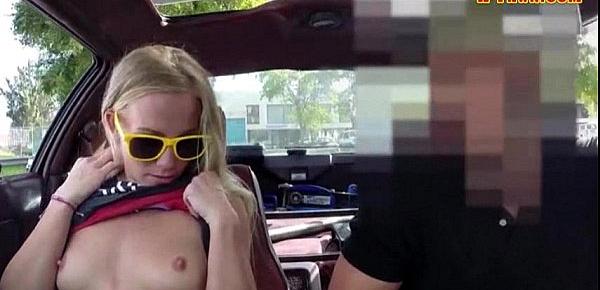  Blonde whore sells her car and pounded in the pawnshop